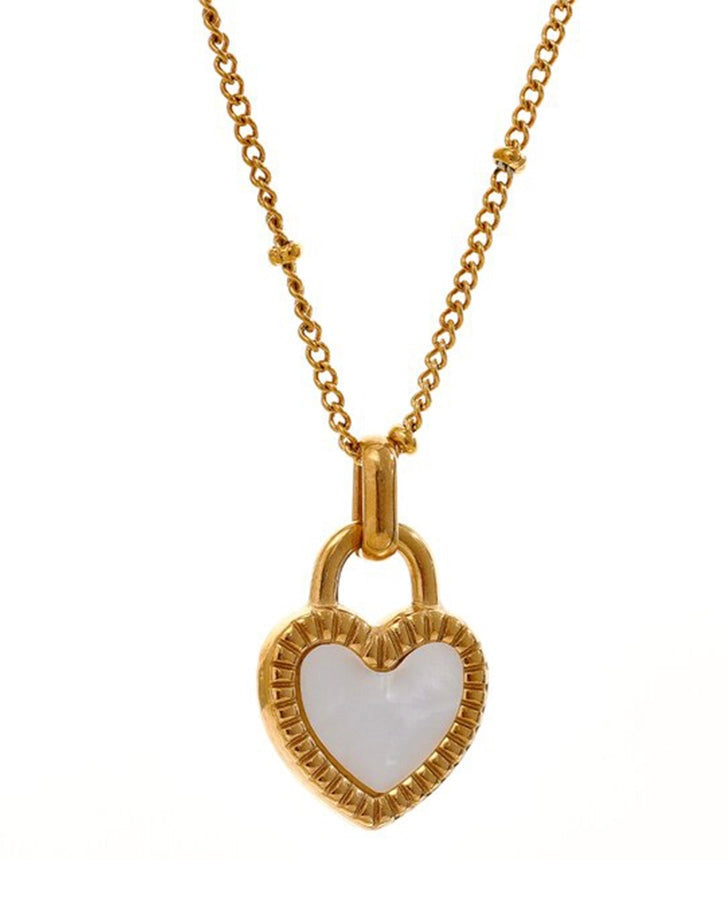 DOUBLE-SIDED HEART NECKLACE 18KT