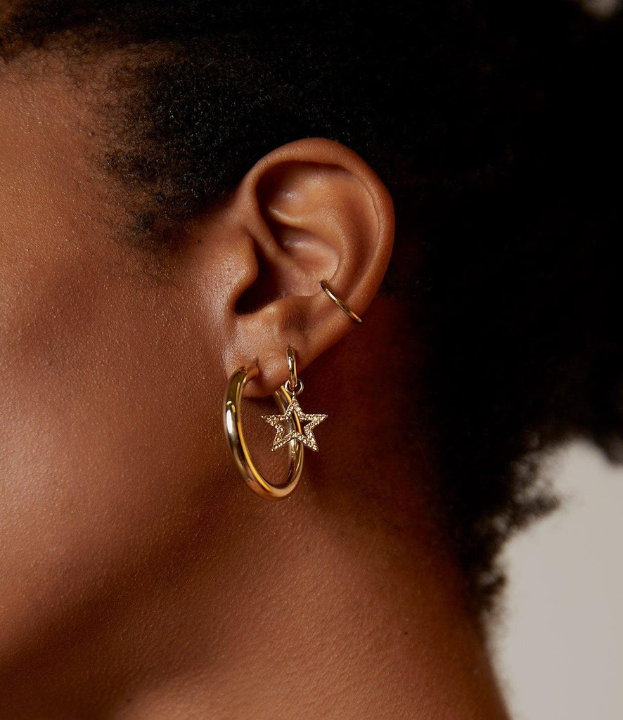 CHUNKY GOLD HOOP EARRINGS