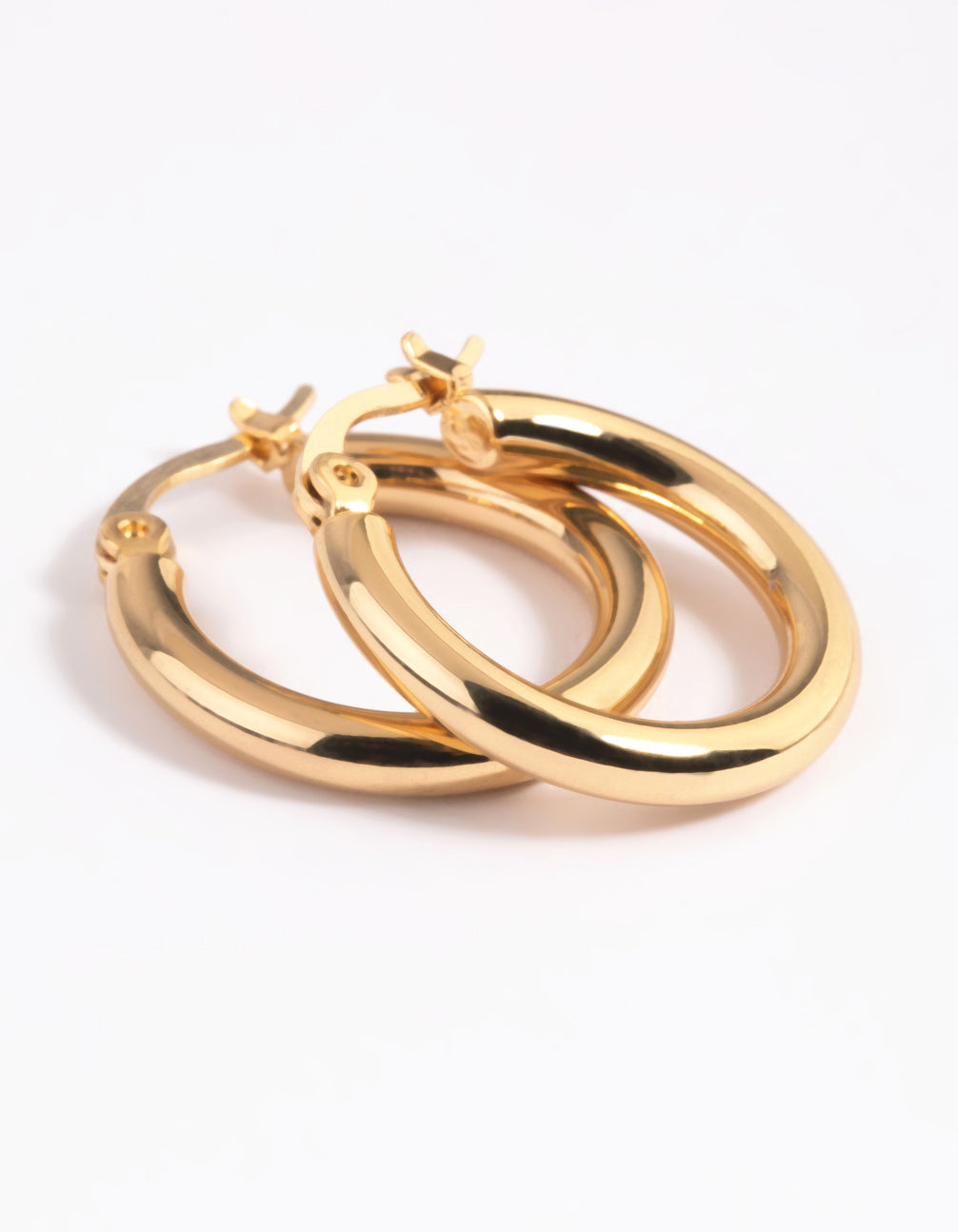 CHUNKY GOLD HOOP EARRINGS