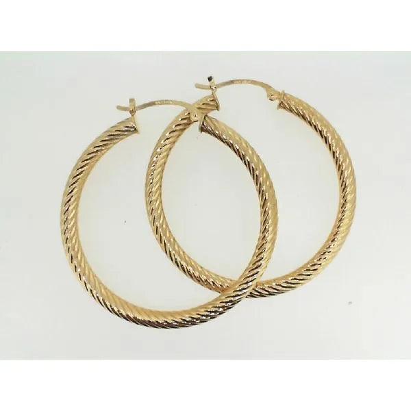 DIAMOND CUT HOOP EARRINGS