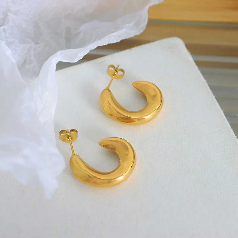 Thick Hoop Earrings