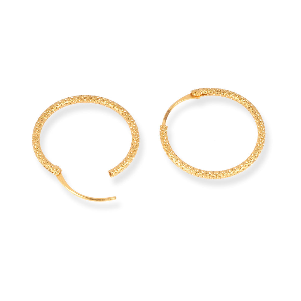 DIAMOND CUT HOOP EARRINGS