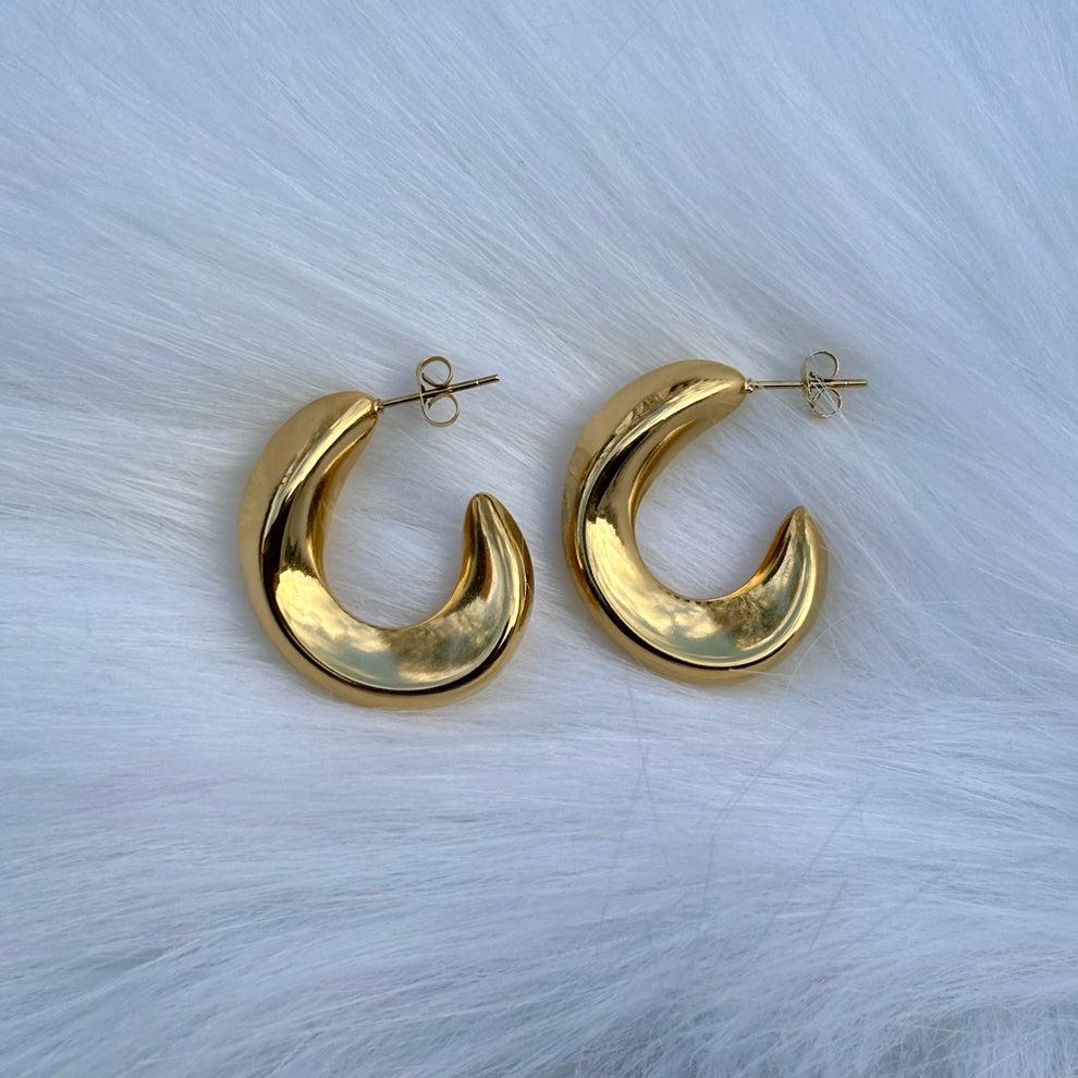 Thick Hoop Earrings